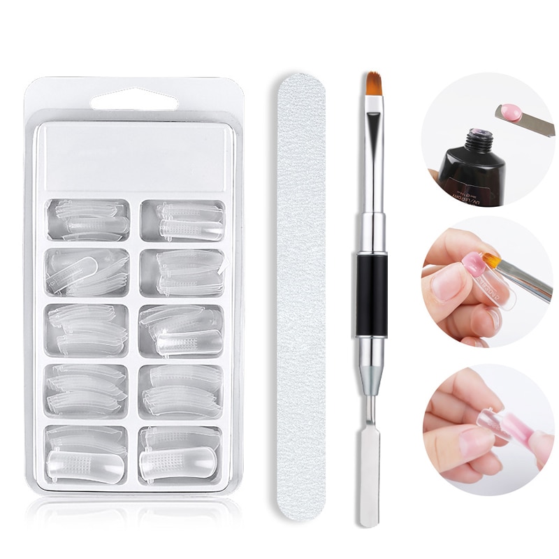 Poly Nagel Gel Kit Mit UV Lampe Für Verlängerung Set Maniküre Acryl Hybrid UV Gel Polnischen Kunst Lack Set Schnell builder Permanant
