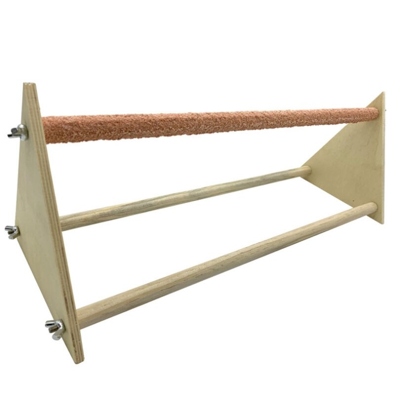 Poleiro de frango suporte de madeira natural pintainho suporte de brinquedo de galinha poleiro trainning para galinhas artesanal