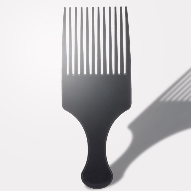 Brosse à cheveux bouclés longue dent Afro peigne Salon de coiffure coiffure longue dent style Pick style accessoire directe peigne: Black