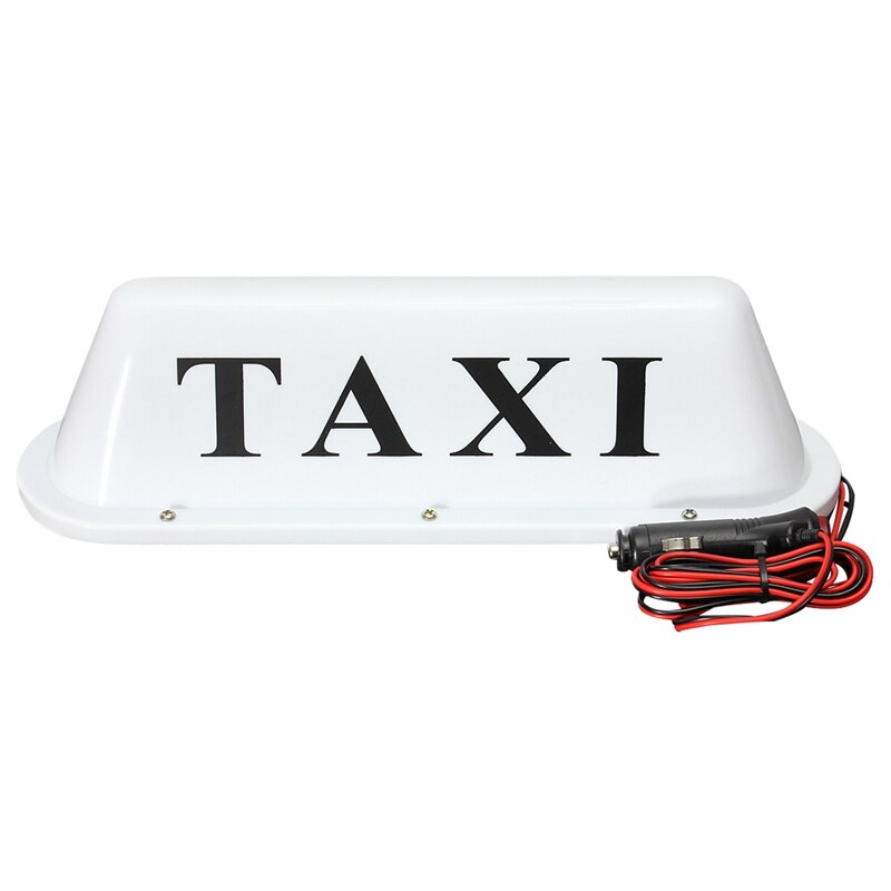 Wit Waterdichte Taxi Netic Base Roof Top Auto Cab Led Teken Licht Lamp 12V Pvc: Default Title