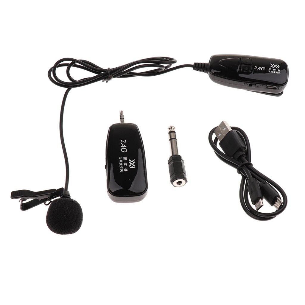 Set Of Universal Lavalier Mic USB Clip-on Microphone For Wireless System