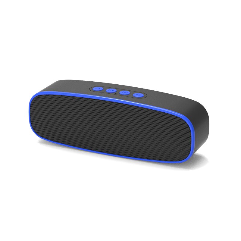 Bluetooth 5.0 Draadloze Speaker Usb Flash Drive Tf-kaart Afspelen Dual Hoorns Subwoofer Tws Draadloze Kolom: Blue