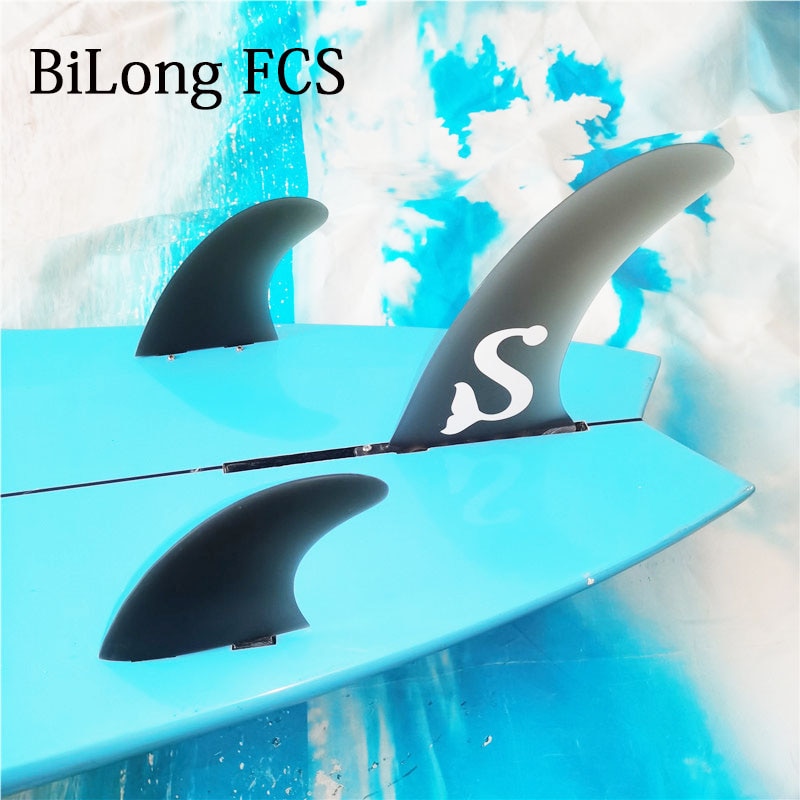 Bilong fcs 2+1 surfebrettfinner langbrettfinne tvillingfinne (pg) fremtidig side 2- finnesurfing fcs finner strandvogn langboardtilbehør