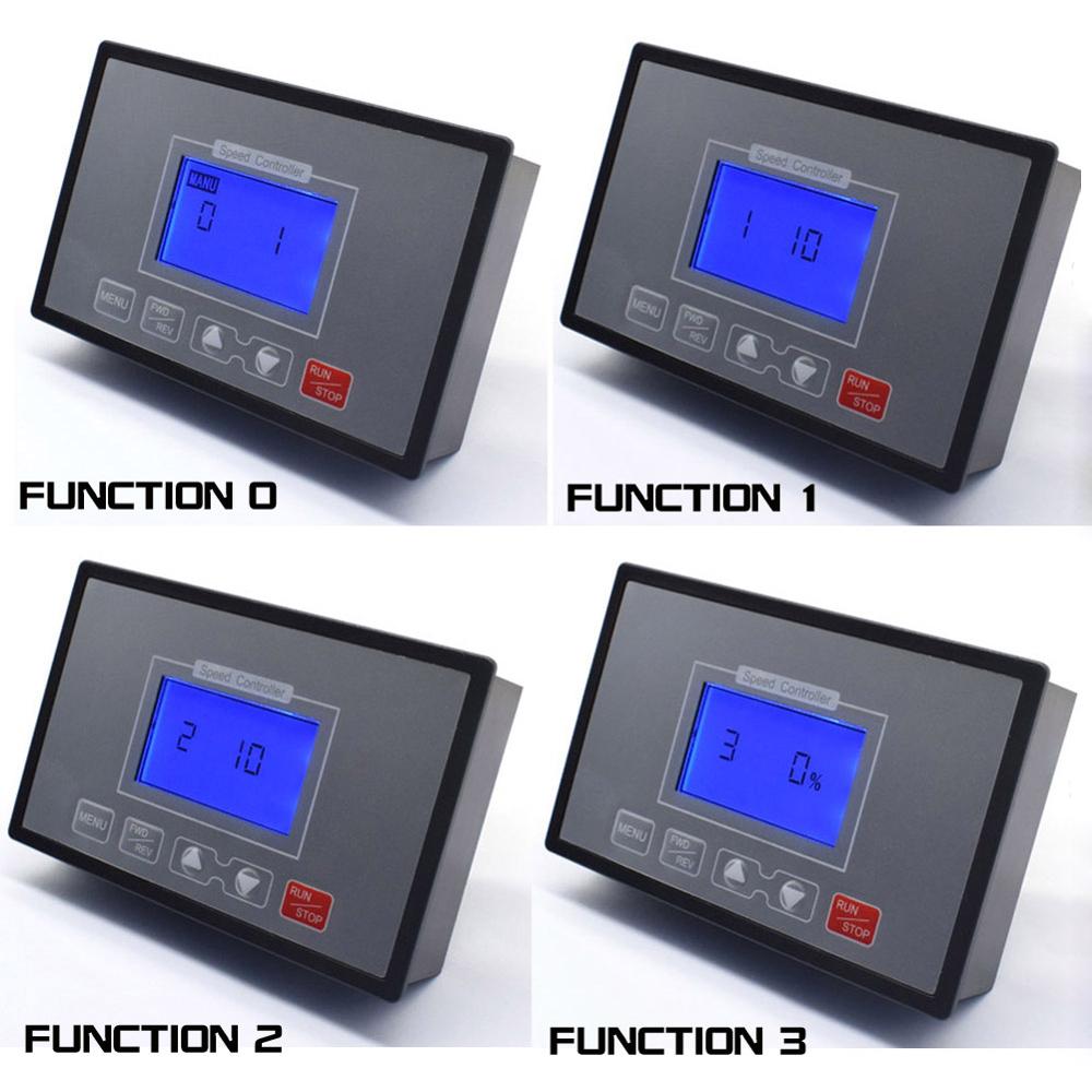 LCD DC silnik prędkość kontroler sprytny cyfrowy wyświetlacz 0~100% nastawny 60A PWM wyczucie czasu odwracalny zdalny kontrola 12V 24V 36V 48V