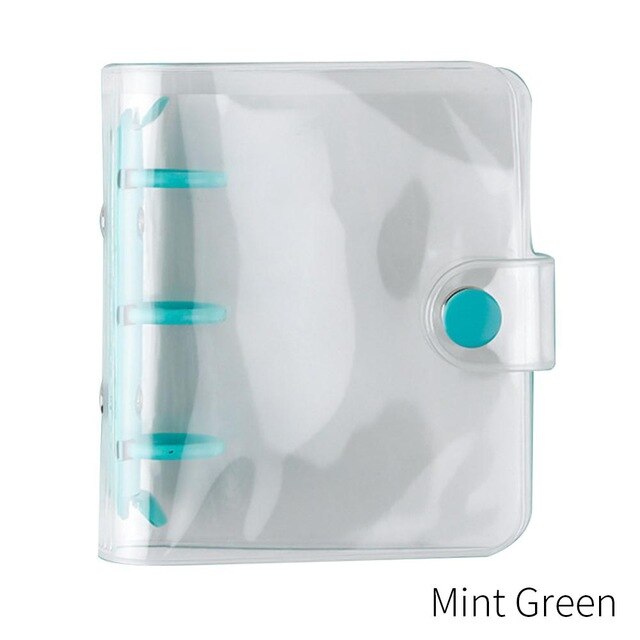 Loose Leaf Transparent Ring Binder Cover Binder Case Binder Loose Leaf Bag Light Weight Study Protect School Economic: Green