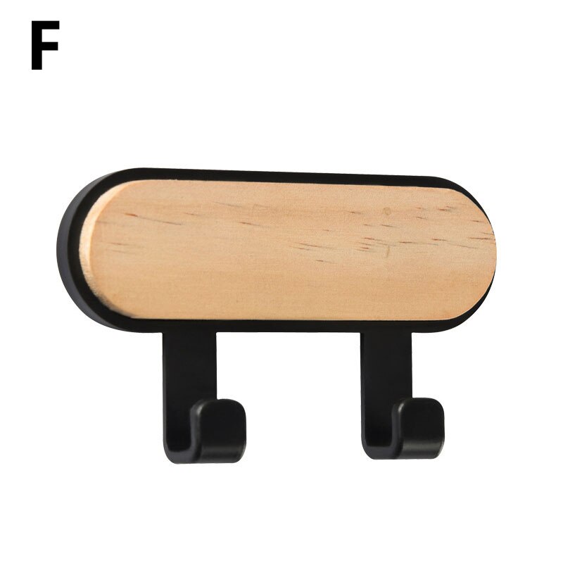 Wood Key Holder Hat Scarf Storage Organizer Strong Key Ring Rack Phone Hooks Clerk Housekeeper Wall Mounted Hangers: 06