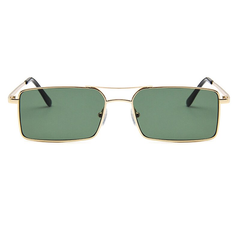 Oec cpo vintage firkantet metal steampunk solbriller damemærke metal punk solbriller kører mænd oculos de sol  o156: C8 guld-grønne