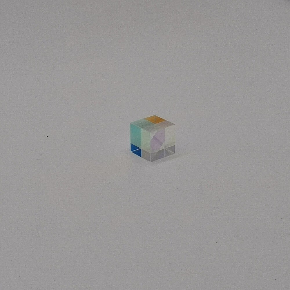 X-Cube Prism Optical Glass 15X15X15mm Refractive Multicolor Experimental Teaching