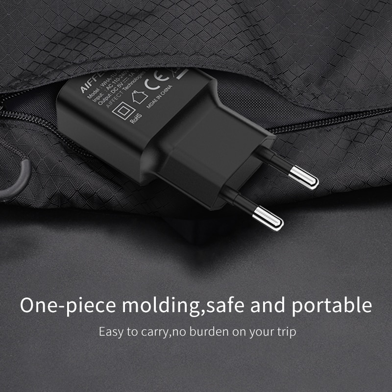 AIFFECT Handy Ladegerät 1A 2A USB Reise Ladegerät Tragbare Wand Adapter EU Stecker Schwarz Weiß für iPhone SanSung Xiaomi huawei