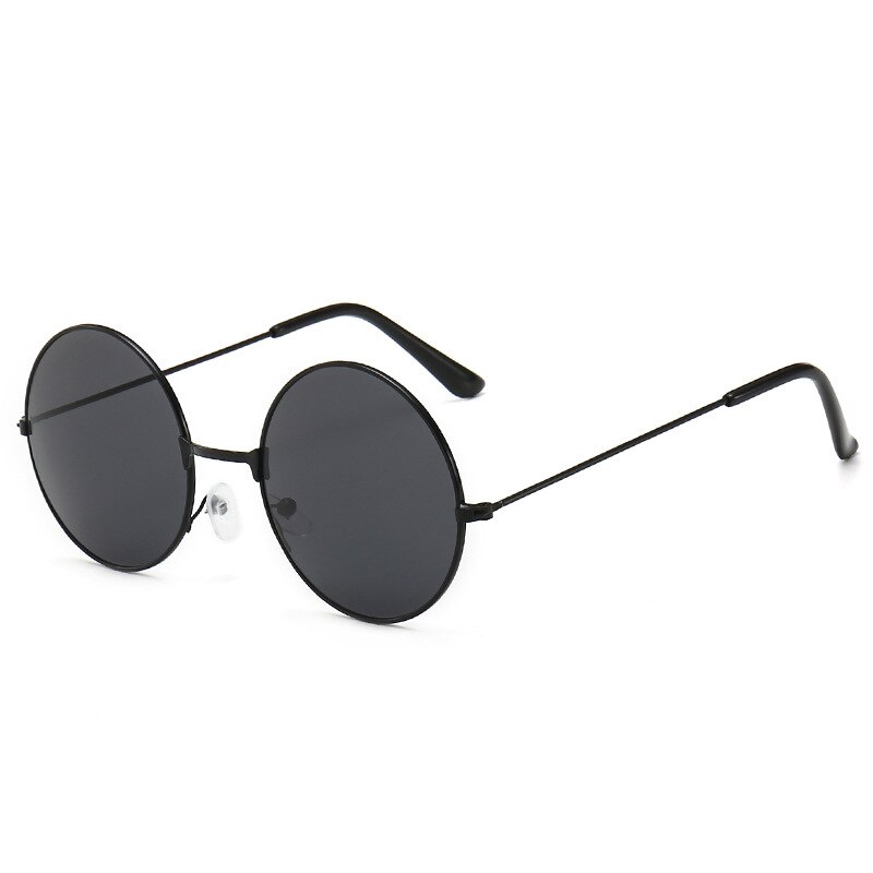 9 Kleuren Auto Retro Vintage Zonnebril Ronde Metalen Zonnebril Mannen Vrouwen Mode Bril Driver Bril: Black Frame