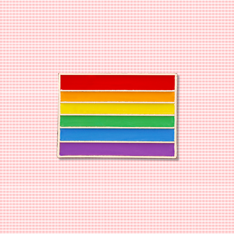 Kleurrijke Vlag Broche Creatieve LGBT Regenboog Banner Emaille Pins Cartoon Metalen Revers Pin Lesbische Gay Pride Badge