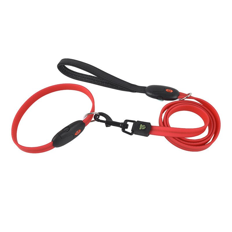 Veiligheid Led Flash Hond Lood Nylon Hondenriem Le... Grandado