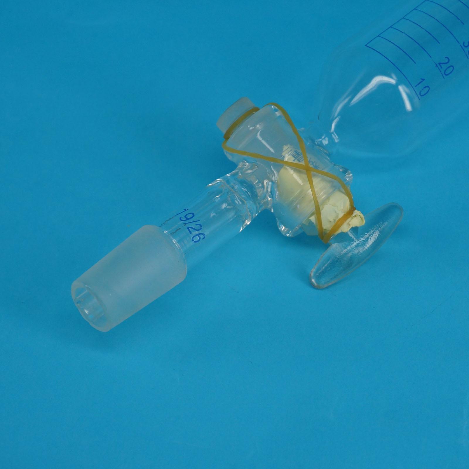 100ml Ground Glass Joint 19/26 Cylindrical Separatory Funnel Lab Glassware