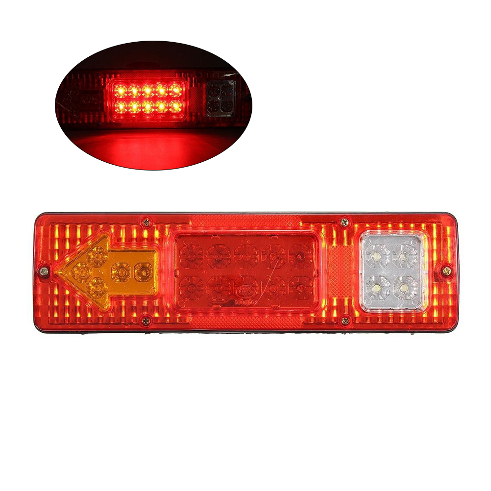 Duurzame Auto Trailer Achterlichten Licht Waterdichte LED Lamp Knipperlichten Stop Indicator 24 V (Rood)