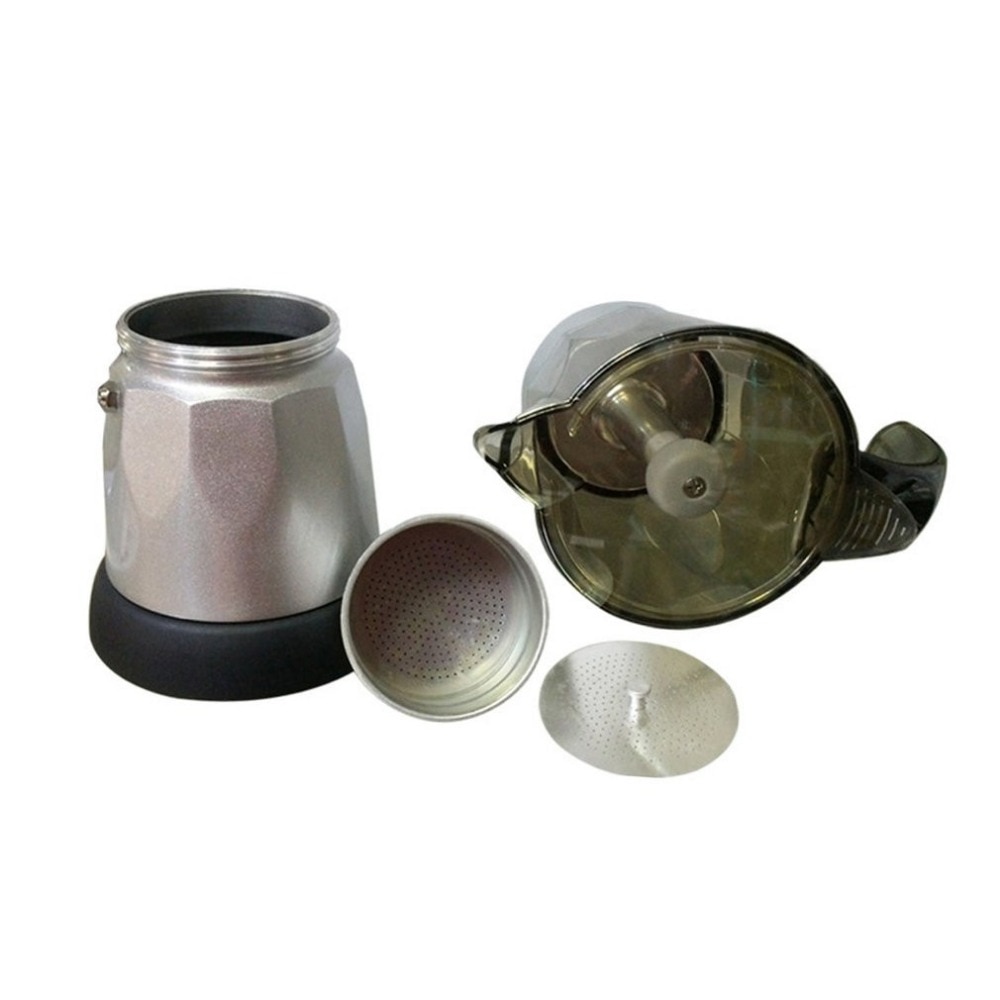 3 to 6 Cup Electric Moka Coffee Pot Percolators Tool Filter Cartridge
