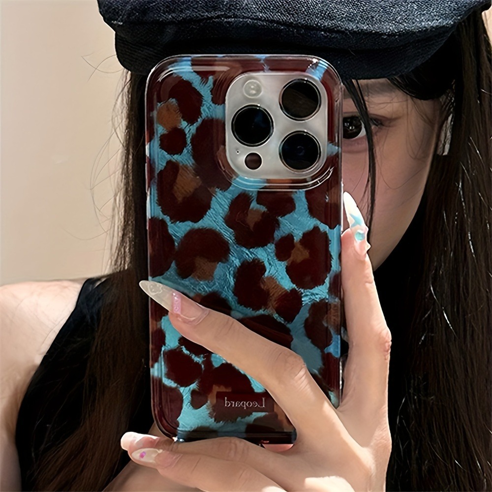 Eenvoudige Mode Smudge Luipaardprint Zachte Telefoonhoes Voor iPhone 15 Gevallen iPhone 16 Pro Max 14 13 12 11 XS X XR 7 8 Plus 16 Cover