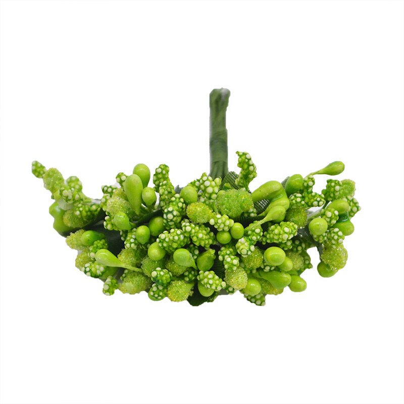 36Pcs Pearl Berry Artificial Stamen Flower For Wedding Home Decoration Artificial Pistil DIY Wreath Scrapbooking Craft Box: F08