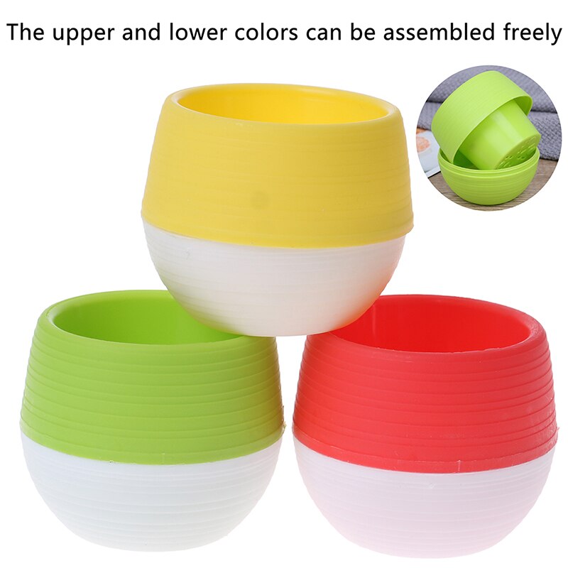 5Pcs Vasi di Fiori Mini Rotonda di Plastica Vaso di Fiori Vivaio Vaso di Fiori Bonsai Fioriera Vivaio di Complementi Arredo Casa
