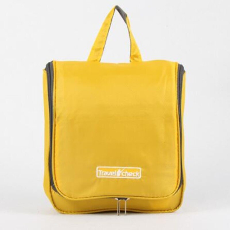 Accessoires de voyage sac cosmétique grande capacité toilette maquillage étanche paquet de bain poche suspendue rangement tri organisateur: Yellow