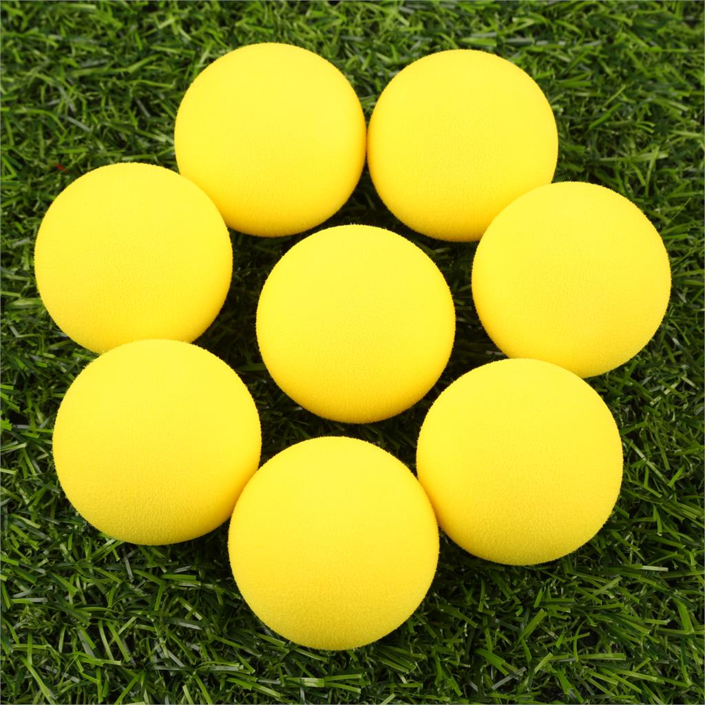 20 stk / taske golfbolde eva skum bløde svampe bolde til golf / tennis træning ensfarvet til udendørs golf træningsbolde: Gul