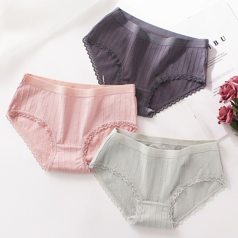 Teen Underwear Adolescent girls cotton briefs In the waist comfortable breathable non-trace ladies underwear