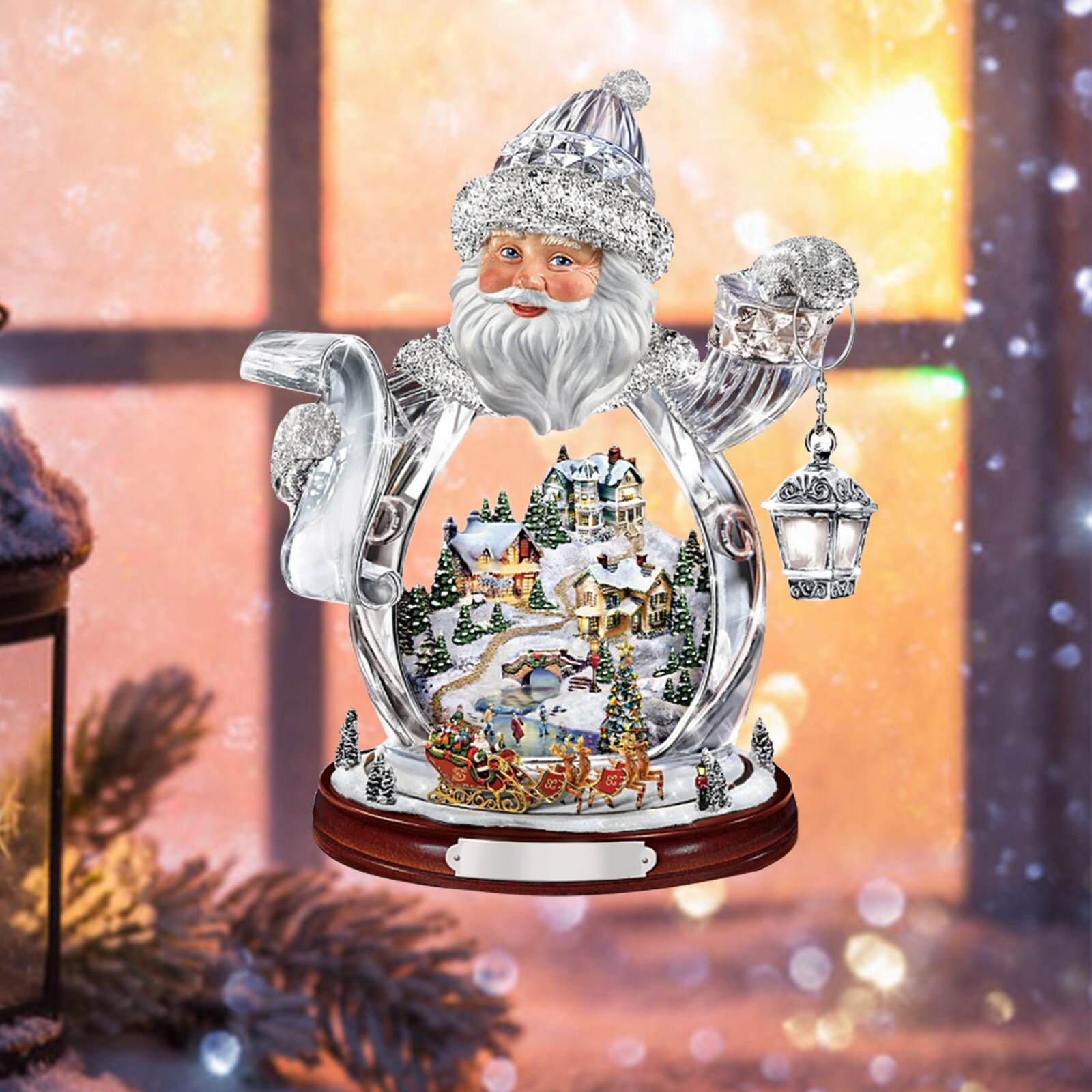 Christmas Village Wreath Decorations Paste Window Paste Stickers Party Year Window Decoration Новогодние Украшения: H