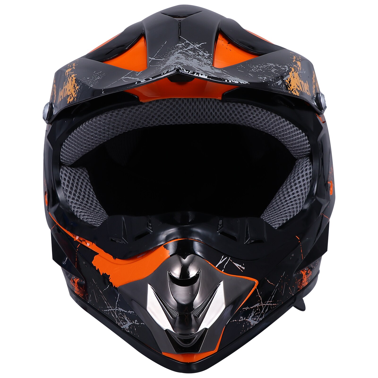 Motocross Helm Crossmotor Helm Mode Motorhelm Protector: Orange