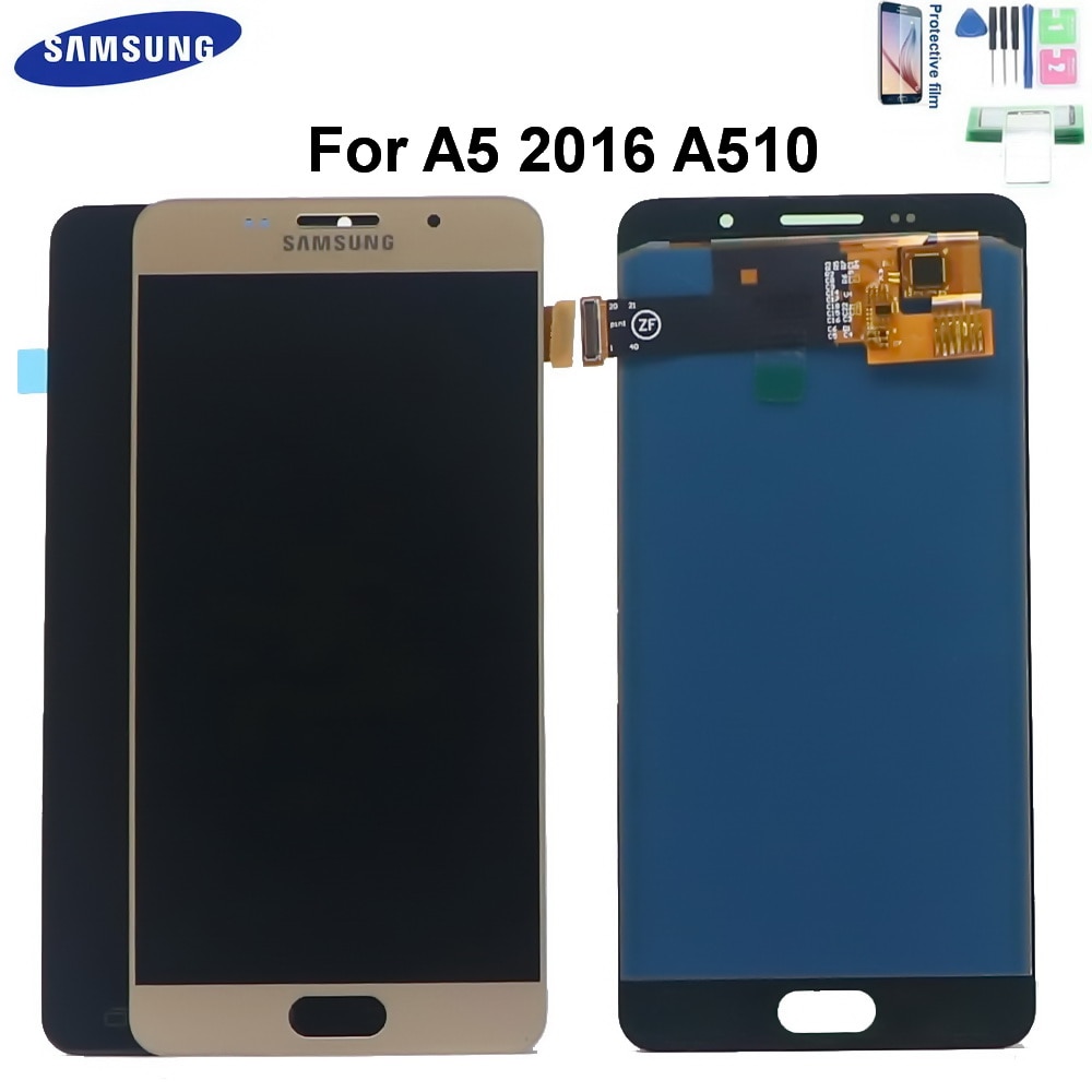 Pantalla LCD A510 de 5,2 pulgadas para Samsung Galaxy A5 A510 A510M SM-A510F pantalla táctil digitalizador montaje A510F con marco