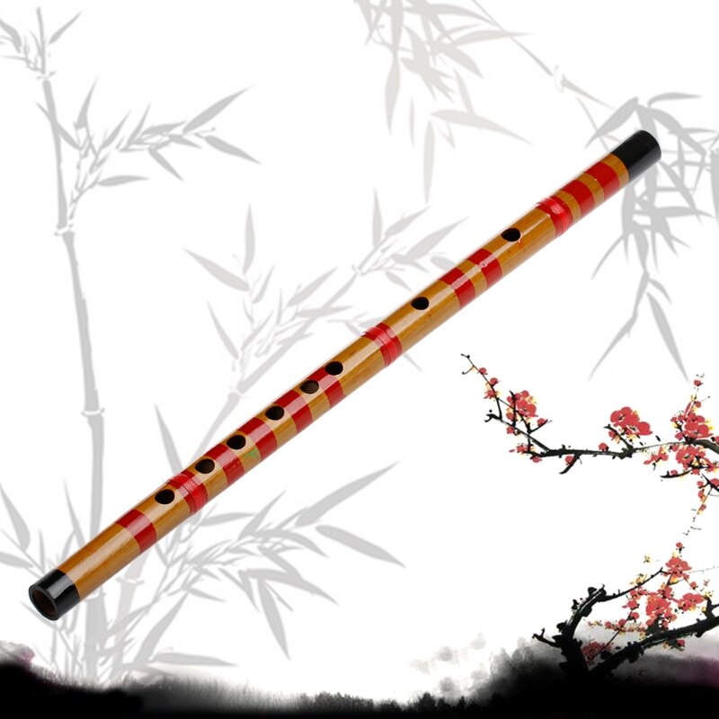 Tradisjonell lang bambus fløyte klarinett student musikkinstrument 7 hull 42.5cm bambus fløyte vertikal fløyte for barn