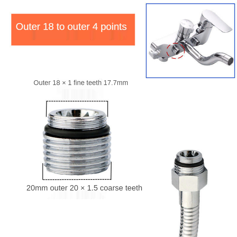 Wasserhahn Zugriffs Regen Dusche Wasserhahn Adapter Wasser Invertiert Schraube Mischventil Bad Reiniger Belüfter Stecker Küche Wasserhahn Teil: Rosa