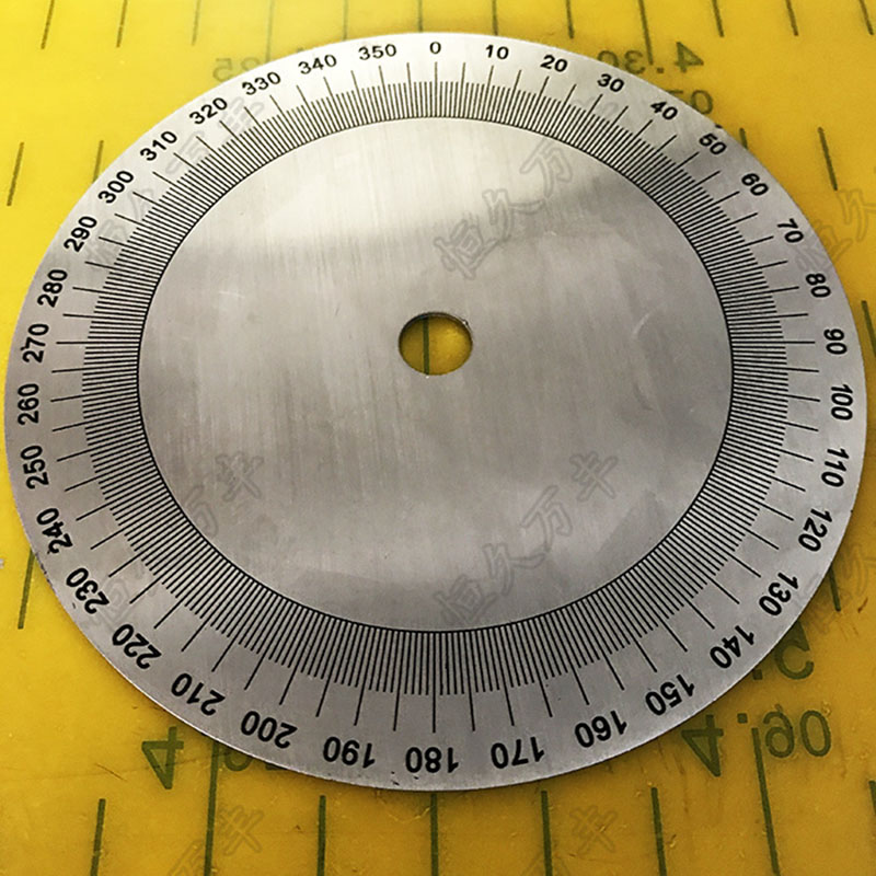 Dial clockwise round piece 360 degree stainless steel measuring instrument 94x8x1