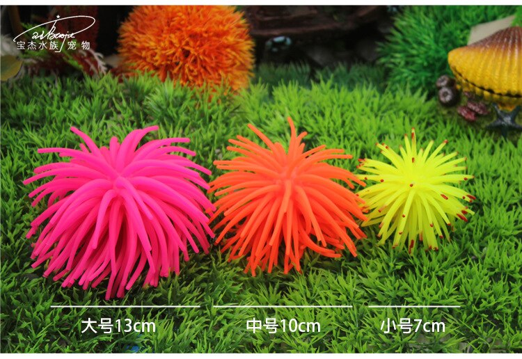 Gesimuleerde Zee-egel Silicone Aquarium Fish Tank Kunstmatige Coral Plant Onderwater Ornament Decor