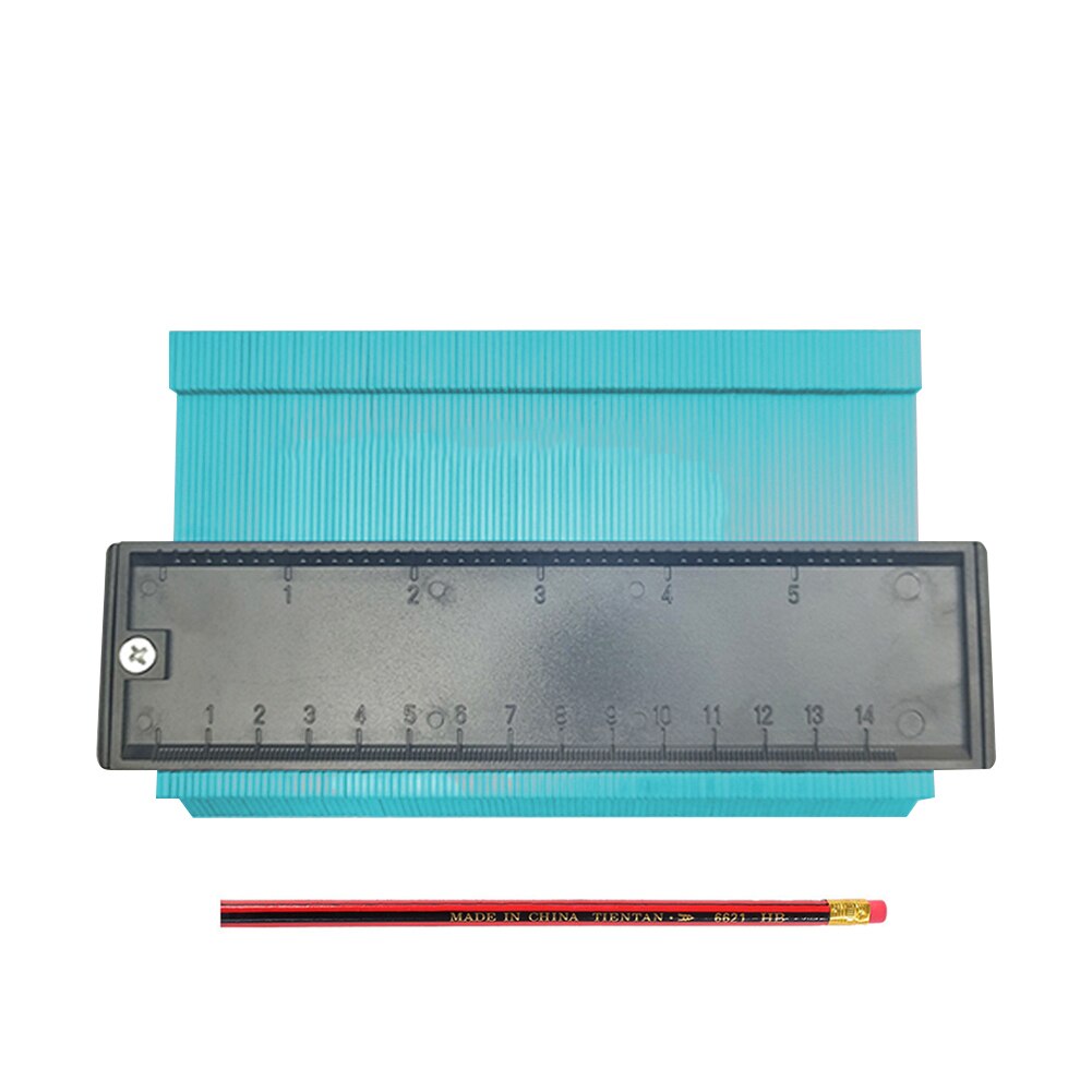 Plastic Contour Gauge Template Tiling Skirting Laminate Profile Woodwork Ruler Measurement Height Limit Gauge Tools: Green