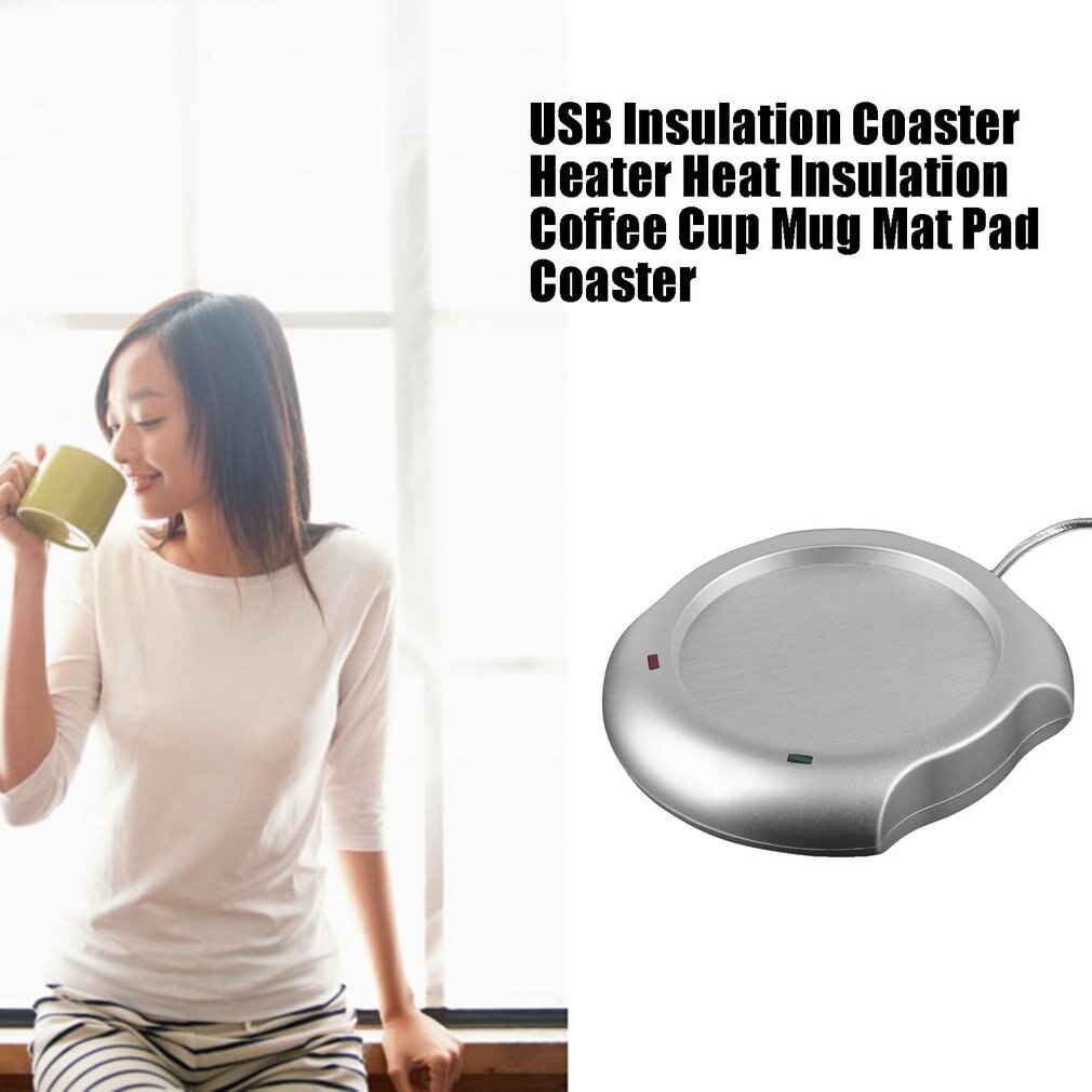 Posavasos eléctrico multifuncional para el hogar, estera para taza de café con aislamiento térmico USB a la , Accesorio de oficina