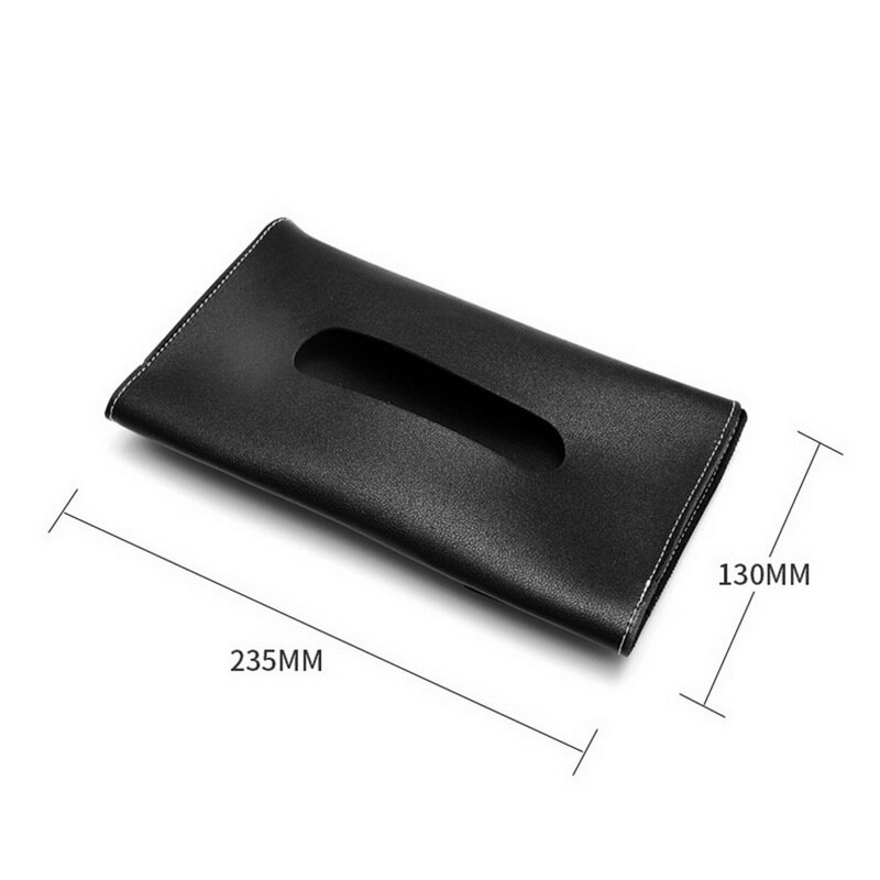 Car Sun Visor Tissue Box Oval Mouth Widened Easy Extraction Wear Resistant Not Blocking Line of Sight Simplicity Leather: A