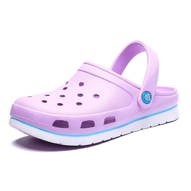 Weh Vrouwen Tuin Sandalen Wit Klompen Schoen Slide Sandalen Vrouwen Lichtgewicht Sandles Unisex Kleurrijke Schoenen Voor Zomer Strand: Paars / 40