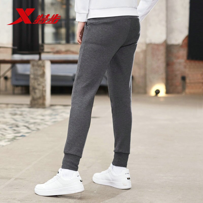Xtep Herfst Casual Gebreide Vrouwen Broek Outdoor Running Sport Broek Slim Fit Elastische Bottom Pant 881328639229