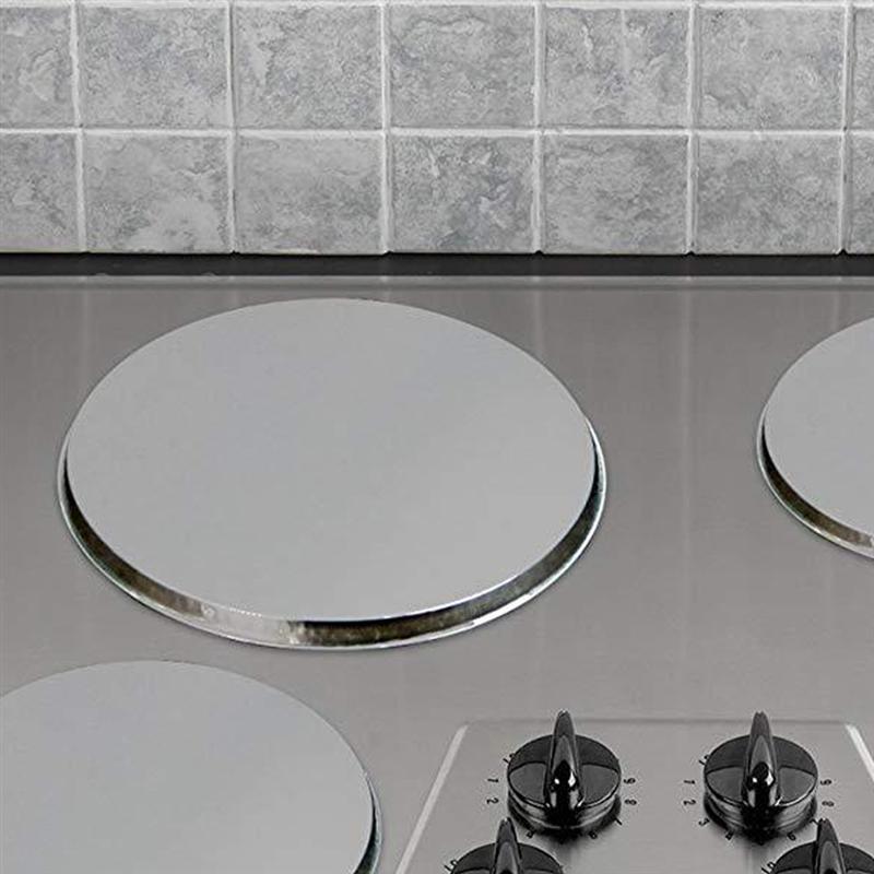 4PCS Stainless Steel Round Stove Top Cover Household Easy Clean Burner Covers Kitchen Gadget