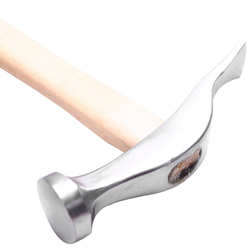 Martillo de reparación de zapatos, herramienta de reparación de calzado de cuero con mango de madera