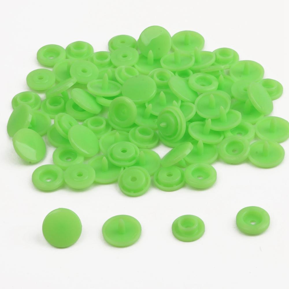 Tryckknapp tång knapp 150 set  t5 mix plast harts knappar 12mm tryck kläde knapp press maskin sömnad verktyg tillbehör: Ljusgrön 150 st