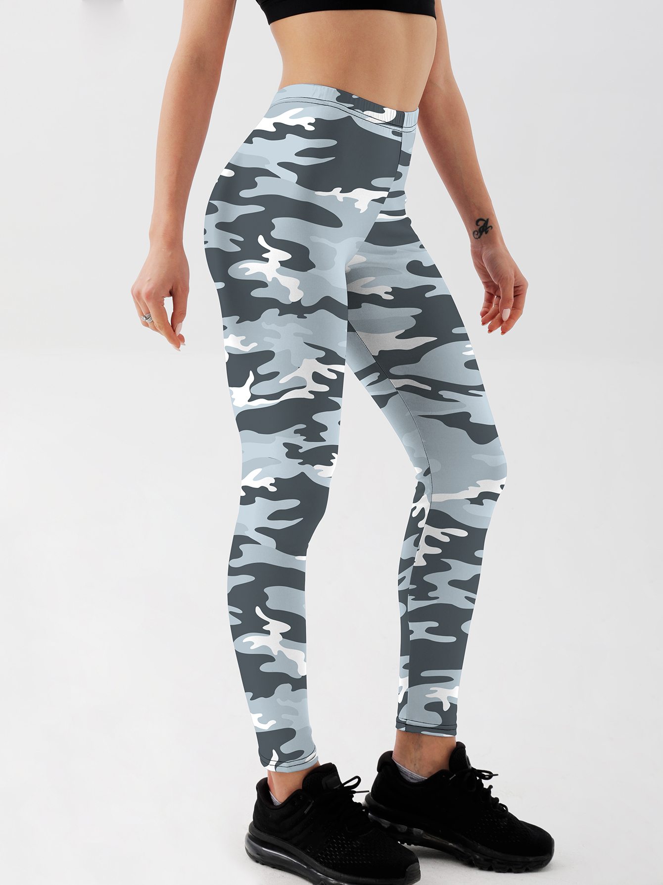 Women camouflage Leggings For Fitness High Waist Gym Legging Push Up Women navy Leggings