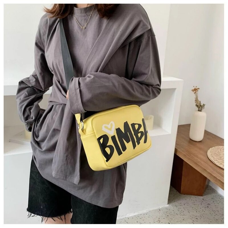 Weysfor Female Bag Popular All-match Printed Mini Square Bag Shoulder Messenger Letter Bags Women Purse and Handbag