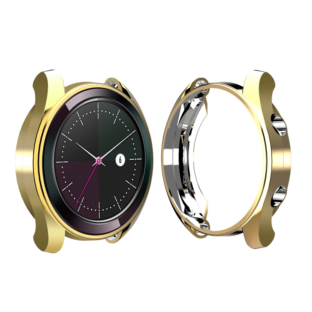 Tpu-hoesje voor huawei watch  gt 42mm, beschermhoes voor ultradun frame, smartwatchaccessoires: Goud