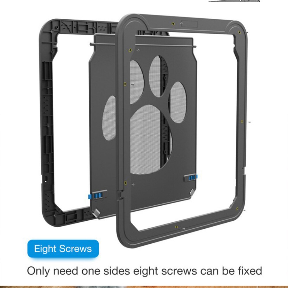 Empreinte chien animal chat écran porte verrouillable magnétique Anti-morsure fenêtre portail extérieur pour chiot chaton accès gratuit à la famille Durable