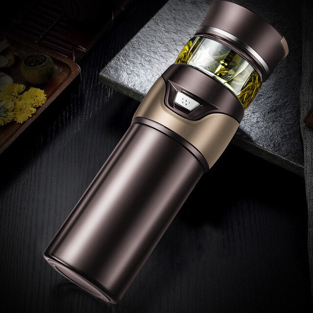 Tea Water Separation Thermos Bottle Stainless Steel Tea Strainer Thermos Infuser Tumbler Vacuum Flask With Tea Filter Two Cover: 6