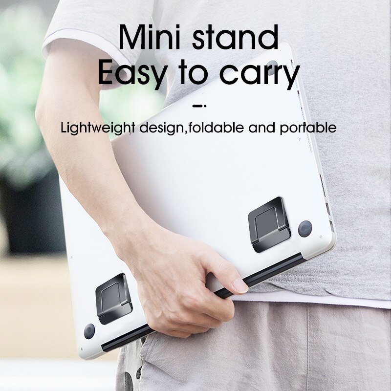 2PCS Universal Mini Folding Portable Laptop Stand Holder Notebook Cooler Bracket Cooling Pad Laptop Heat Reduction Pad Accessory
