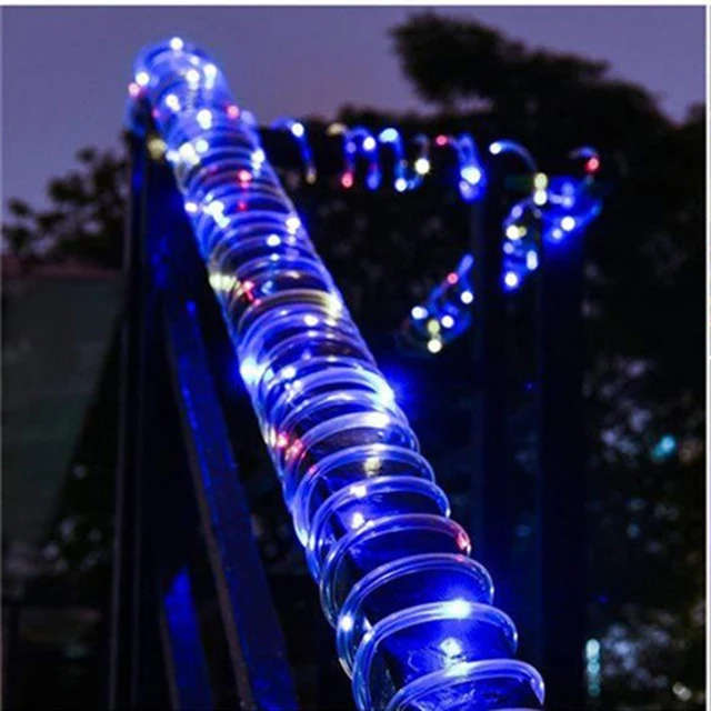 Solcelledrevet led-lys til udendørs have, juledekoration, guirlande, jul, solcelledrevet lyskæde, fe-strimmel 32m/22m/12m/7m stk.: Rose / 21-30w