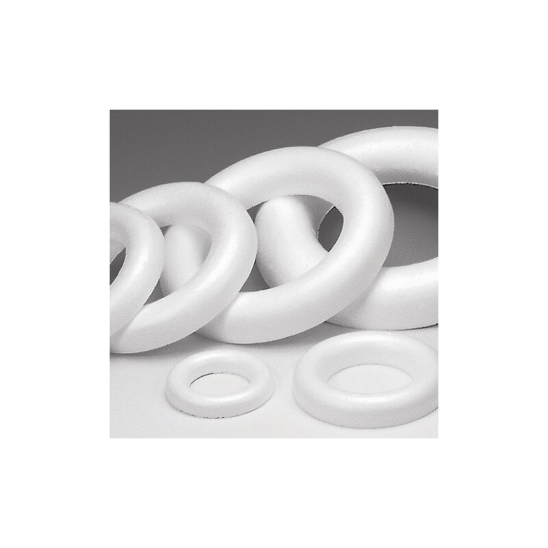 Styropor - piepschuim ring vlak 250 mm 3 stuks Styropor - piepschuim ring vlak 250 mm 3 stuks
