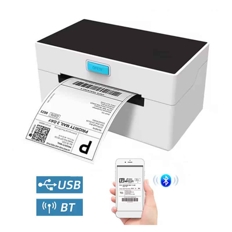 4 Inch Thermal Label Printer ZJ9220 USB Bluetooth Compatible with Android/iPhone Windows/Mac Barcode Label Printer