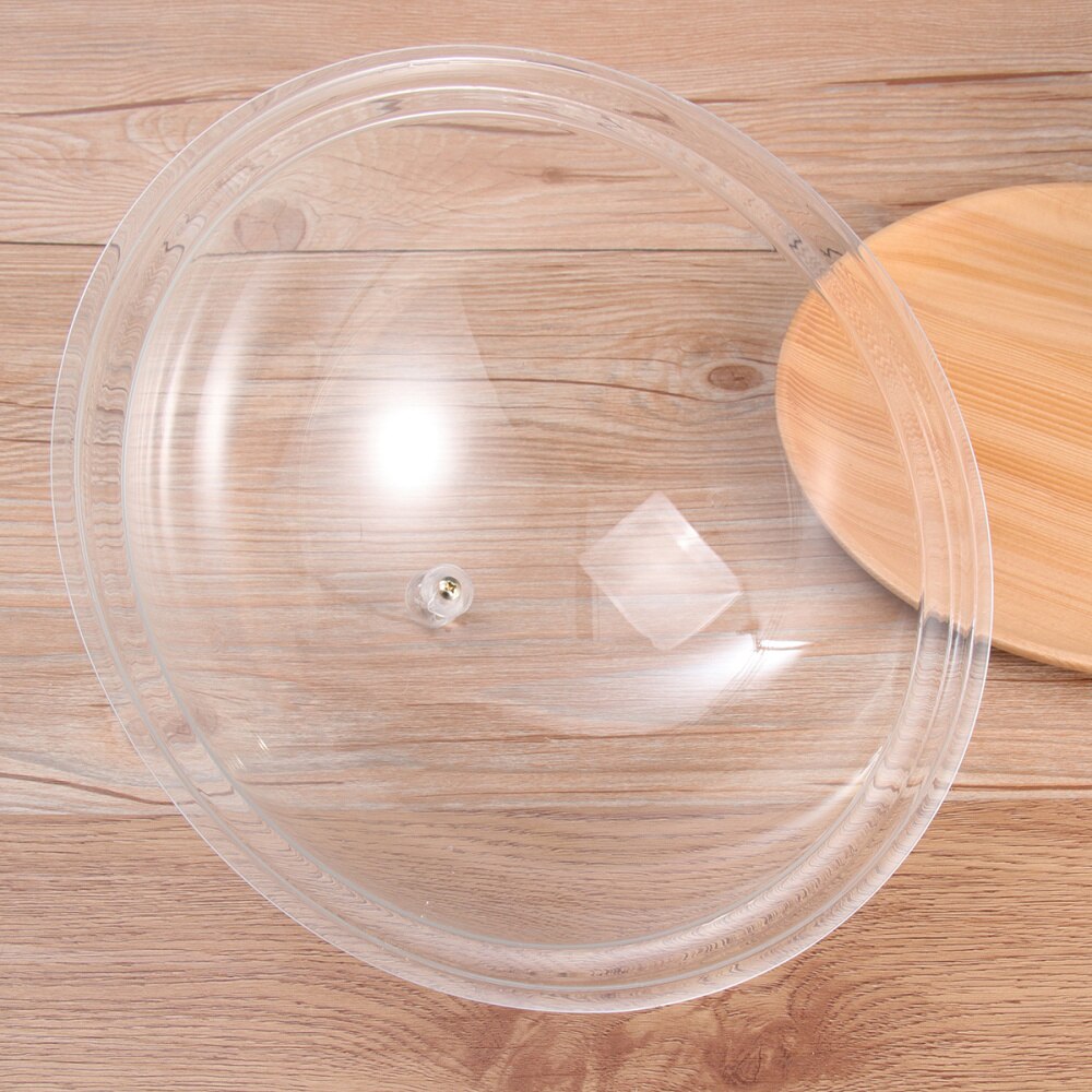 1Pc Acrylic Round Food Cover Durable Food Tent Food Insulation Lid for Home Bread Dessert Dish Transparent (8-inch 21c